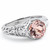 Peach Pink Morganite Vintage Antique Style Solitaire Ring