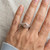 Peach Pink Morganite Vintage Style Solitaire Engagement Ring On Hand