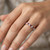 Red Ruby and Diamond Seven Stone Anniversary Wedding Ring On Hand