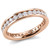 One Carat Natural Diamond Eternity Band Channel-Set 14k Rose Gold Wedding Ring