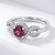 Purple-Pink Diamond Entwined Engagement Promise Ring Side