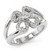 Diamond Clover Flower Statement Ring Gold or Platinum