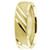 14k Yellow Gold Domed Wedding Band Ring Digonal Cuts