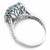 Cushion Cut Aquamarine Diamond Halo Engagement Ring Angle