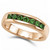 Channel-Set Green Diamond Men's Wedding Ring Rose Gold Band