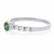 Green Diamond Bezel Set Dainty Engagement Ring Side