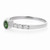 Green Diamond Bezel Set Dainty Engagement Ring Side