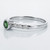 Dainty Green Diamond Bezel-Set Engagement / Promise Ring Side