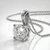 Fine Diamond Drop Solitaire Pendant 14k Gold Side