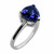 Trillion Cut Tanzanite Solitaire Engagement Ring Side