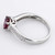 Fancy Purple-Pink Diamond Engagement Ring 18k White Gold Side
