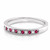 Alternating Red Ruby Diamond Wedding Band Side