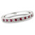Alternating Red Ruby and Diamond Wedding Band Ring
