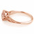 Pink Morganite Vintage Solitaire Engagement Ring Rose Gold Side