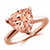 Trillion Cut Peach Pink Morganite Solitaire Engagement Ring Rose Gold