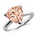 Trillion Cut Peach Pink Morganite Solitaire Engagement Ring