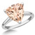 Triangular Cut Peach Pink Morganite Solitaire Engagement Ring