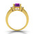 Oval Purple Pink Sapphire Diamond Engagement Ring Side