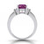 Purple-Pink Oval Sapphire and Diamond Engagement Ring Side