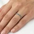 Green and Black Diamond Vintage Style Wedding Band On Hand