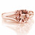 Round Peach-Pink Morganite Solitaire Engagement Ring Split Shank Rose Gold