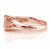 Peach-Pink Morganite Solitaire Engagement Ring Split Shank Rose Gold Side