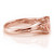 Peach-Pink Morganite Solitaire Engagement Ring With Split Band 14k Rose Gold Side