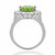 Oval Green Peridot Diamond Halo Cocktail Engagement Ring Side