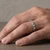 4mm Handmade Platinum Braided Wedding Ring Weave Band On Hand
