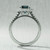 Fancy Blue Diamond Floral Halo Engagement Ring Split Shank Side