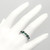 Princess Cut Emerald Diamond Wedding Band Ring on Hand