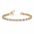 Diamond Designer Bracelet With Solid Rectangular Links Yellow Gold