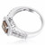 Cushion Cut Cognac Brown Diamond Halo Engagement Ring Side