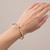 Diamond Solitaire Bypass Bangle Bracelet 14k Yellow Gold On Hand