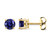 Natural Blue Sapphire Stud Earrings 14k Yellow Gold