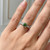 Fancy Green Diamond Engagement Ring Pave Style On Hand