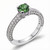 Green Diamond Pave-Style Engagement Ring Side