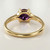 Purple Pink Diamond Solitaire Engagement Ring Split Band Side