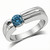 Off-Centered Men's Fancy Blue Diamond Solitaire Ring