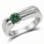 Off-Centered Fancy Green Diamond Men's Solitaire Ring