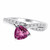 Trillion Cut Pink Sapphire Diamond Promise Ring
