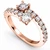 Two Stone Diamond Intertwined Ring 14k Rose Gold