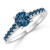 Fancy Blue Diamond Engagement Ring White Gold