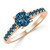 Fancy Blue Diamond Engagement Ring Rose Gold