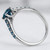 Fancy Blue Diamond Engagement Ring 14k White Gold Side