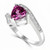 Unique Trilliant-Cut Pink Sapphire Diamond Engagement Ring Side