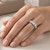 Prong-Set Diamond Anniversary Wedding Cluster Ring On Hand