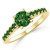 Fancy Green Diamond Engagement Ring Yellow Gold