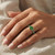 Fancy Green Diamond Engagement Ring White Gold On Hand