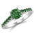 Fancy Green Diamond Engagement Ring 14k White Gold
